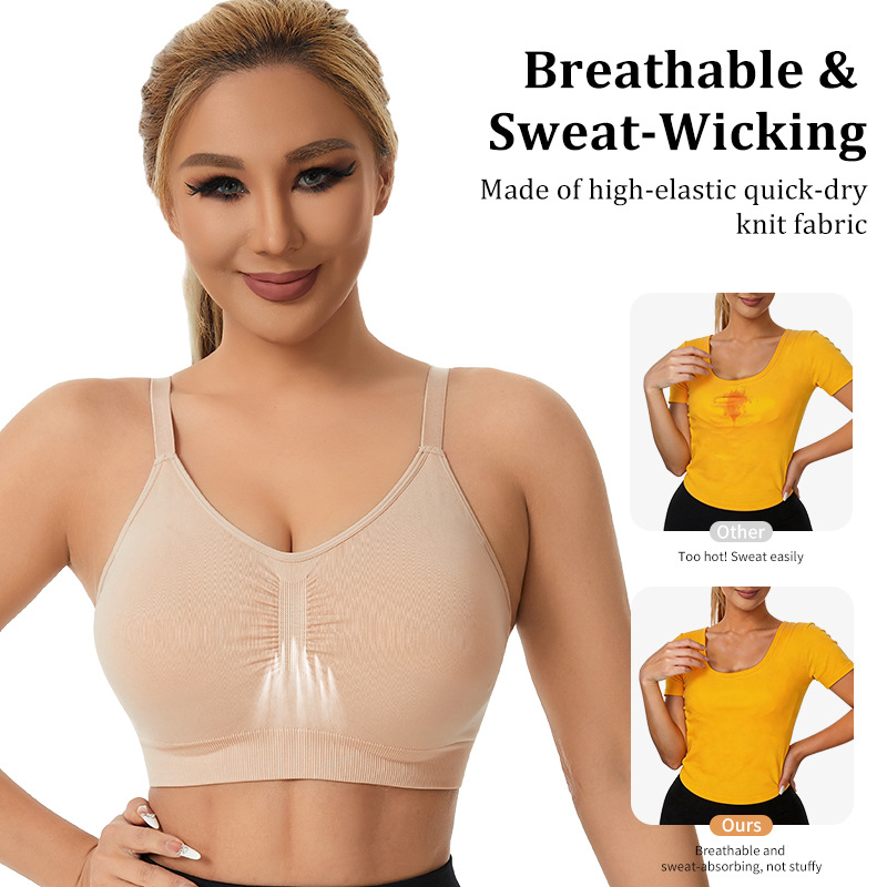 Bralette Wireless Soft - Women Wireless Sports Bras Soft Removable