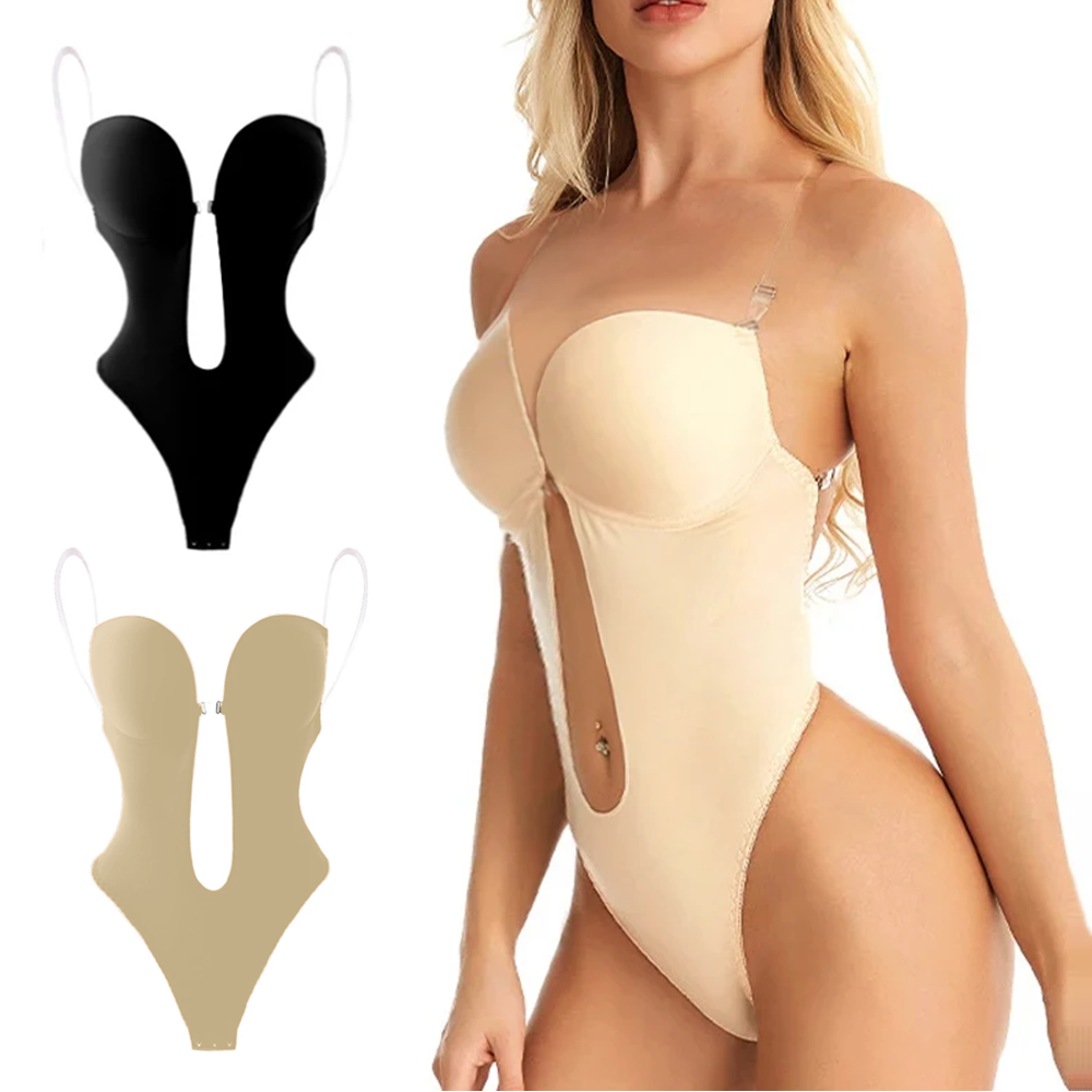 Shapewear Bodysuit Firm - Women Body Shaper Bra Backless Bodysuits