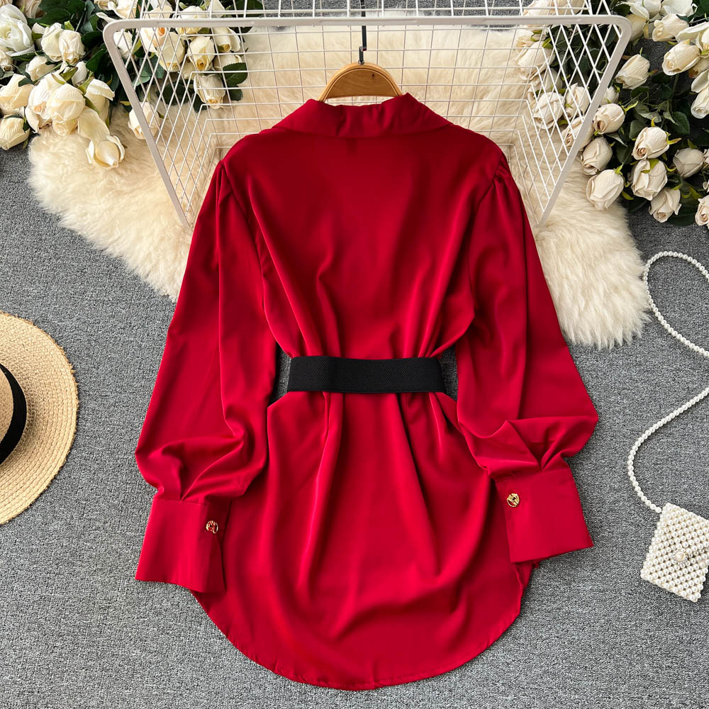 Ele Long Sve White irt Dr Wome - Corset Waist Cinch ulasan dan harga