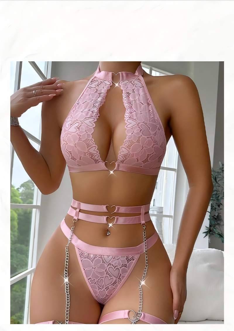 Sexy Lingerie Set Push Up Lace - Push Up Bra Padded ulasan dan harga
