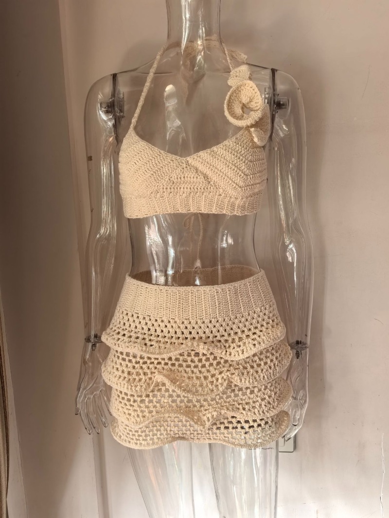Women Hand Crochet Knitted Ruf - Cami Top Lace ulasan dan harga