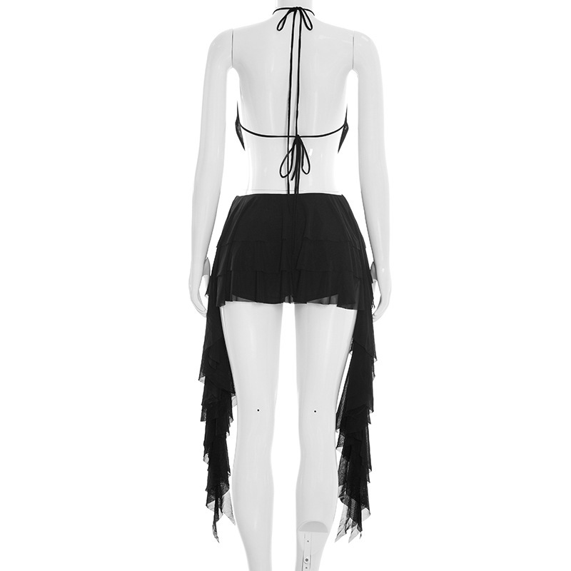 Women Sexy Solid Mesh 2 Piece  - Cami Top Lace ulasan dan harga