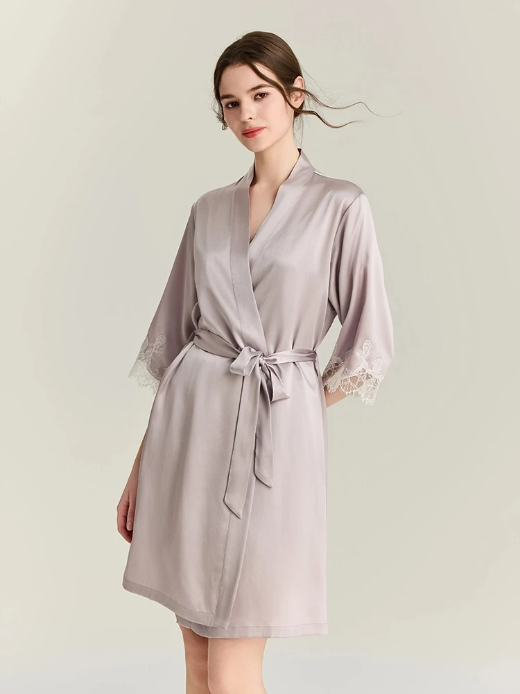 22MM 100% Mulberry Silk Robe G - Robe Silk Women ulasan dan harga