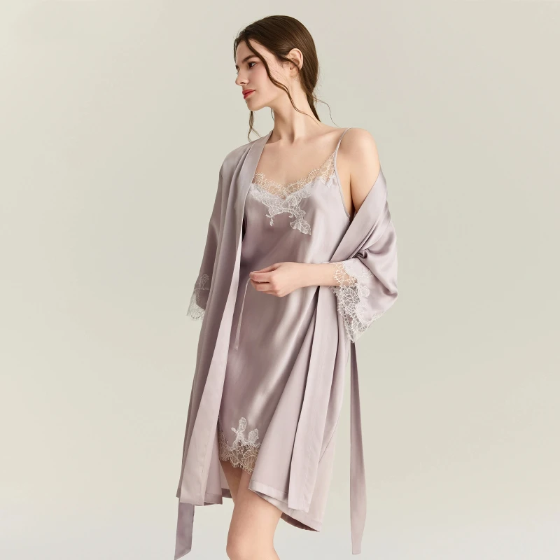 22MM 100% Mulberry Silk Robe G - Robe Silk Women ulasan dan harga