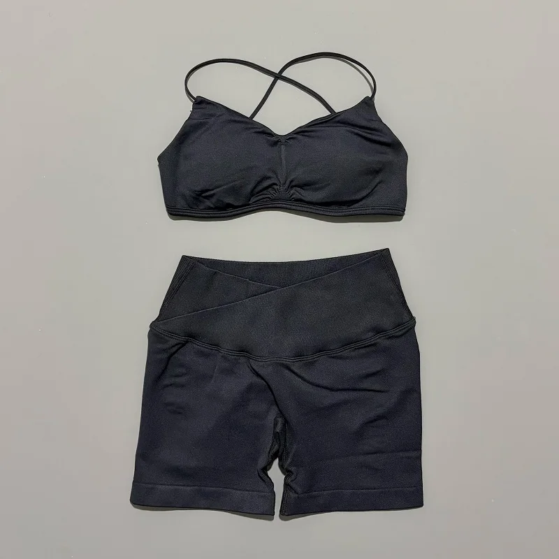 2 Pieces Sports Set Women Thin - Sports Bra High Impact ulasan dan harga