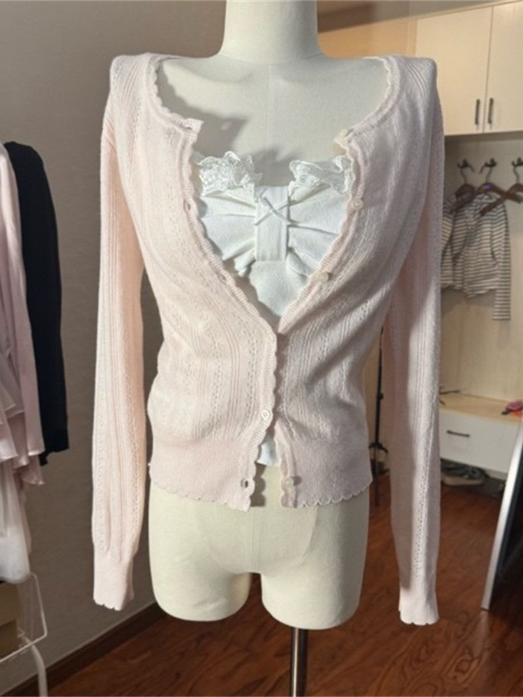 Korean Fashion Slim Fit White  - Cami Top Lace ulasan dan harga