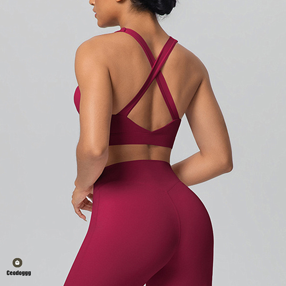 Pad Cross Shoulder Strap Yoga  - Sports Bra High Impact ulasan dan harga